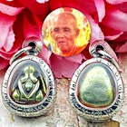 Metal Leklai Mekasit Pidta 4arm Closed Eye Immortal Lp Huan Thai Amulet #17554