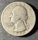 1945-D Silver Washington Quarter (Circulated) - (#3055) Very Fine Condition