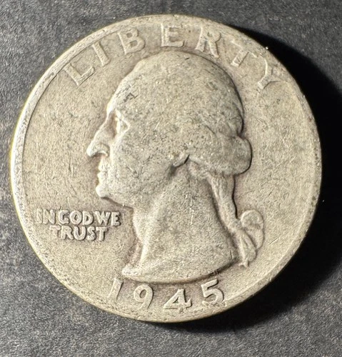 1945-D Silver Washington Quarter (Circulated) - (#3055) Very Fine Condition