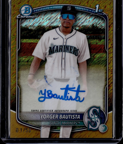 Yorger Bautista #CPA-YB 2025 Bowman Chrome Prospect Autograph card