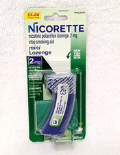 Nicorette 2 Mg Mini Nicotine Lozenges Quit Smoking Aid MINT FLAVOR 20 Ct 11/26