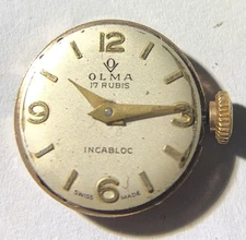 OLMA Women's Caliber ETA 2412. The Movement Works. Original crown marked O.