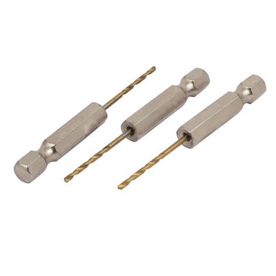 3stk 1,5mm Bohrer Durchm 1/4-Zoll Sechskant Schaft 60mm Länge HSS Spiralbohrer