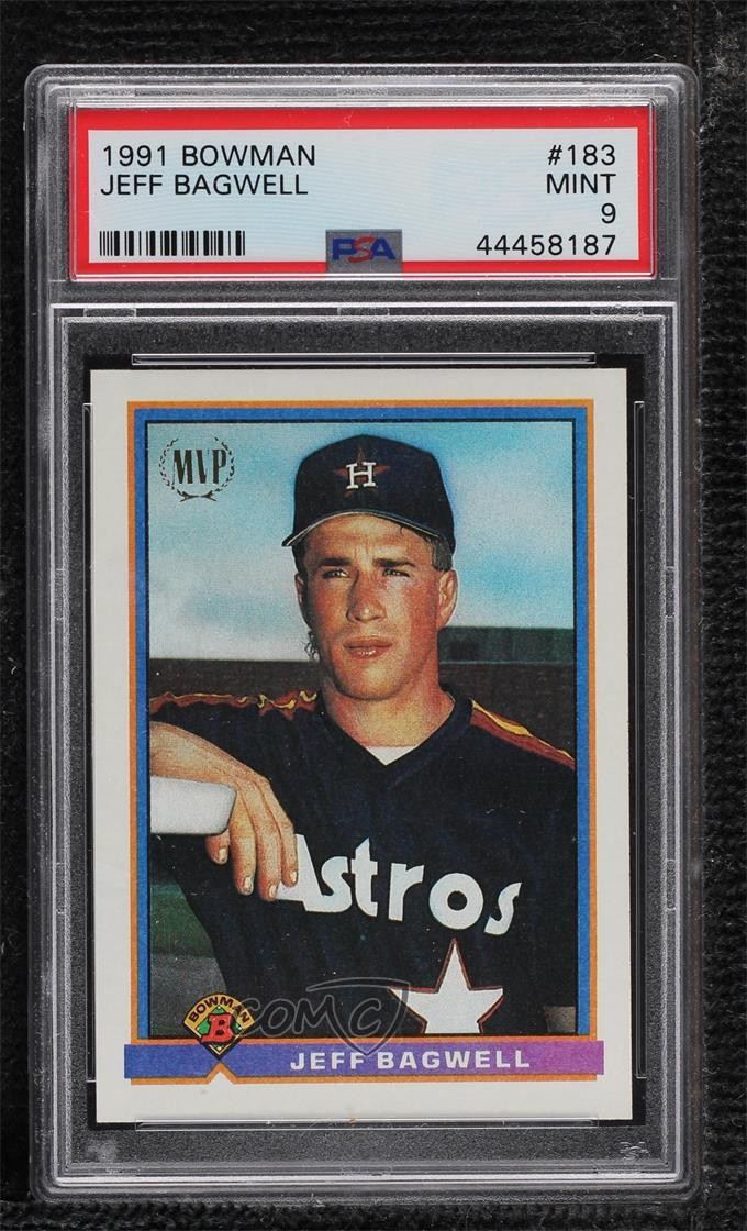 1991 Bowman Jeff Bagwell #183 PSA 9 MINT HOF