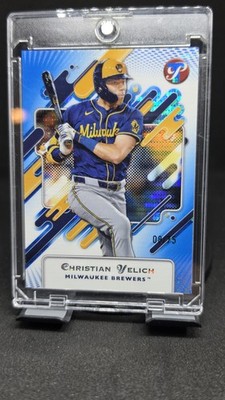2025 Topps Pristine - Christian Yelich #123 Blue Refractor /75