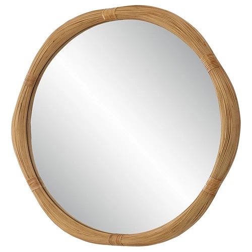 Uttermost 09960 Salina 39-3/4" Diameter Circular Framed Bathroom - Bamboo - Picture 4 of 6
