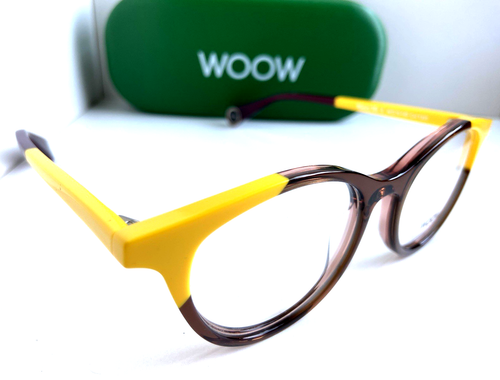 WOOW Paris Marry Me 4 1331 48mm Yellow Round Men's Women's Eyeglasses Frame - Picture 3 of 6