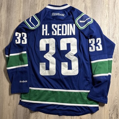 Henrik Sedin #33 Vancouver Canucks NHL Hockey Reebok Blue Jersey