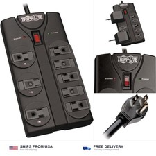 Eaton Tripp Lite Series TLP808B 8 Outlet Surge Protector Power Strip with Fla...