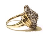 10k Yellow gold .50ct SI2 H round diamond cluster ring 4.4g vintage estate 8.5 — photo 2