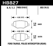 Hawk HB827Y.653 LTS Disc Brake Pad High-Perfo...