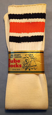 Vintage tube socks fits 9-15, about 21" long, new in original wrapper, stains