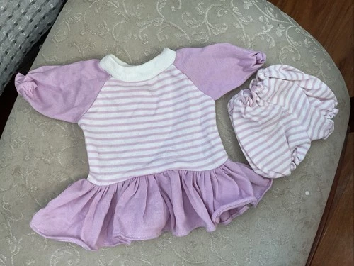 vintage cabbage patch doll kids outfit Purple Lavender Stripped