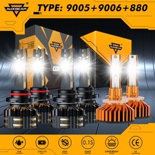 Auxbeam 9005 9006 880 Led Headlight Fog Light For Chevy Silverado 1500 1999-2002