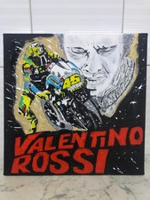 Quadro Dipinto a mano su tela '' VALENTINO ROSSI '' firmato e autenticato