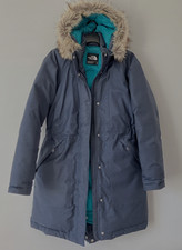 North Face arctic parka womens medium navy blue waterproof feather insulated