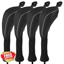 Andux 4pk Golf Hybrid Club Head Covers Long Neck Dial Tag