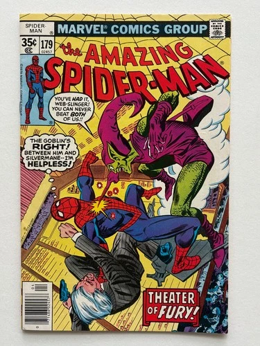 Amazing Spider-Man #179 (1978) Marvel Comics stain dirt inside FN range