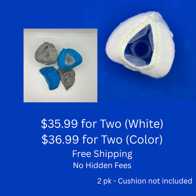 2 pk AirFit N10, N20, & Eson2 Mask Cushion Covers/Liners, Nasal Style - One Size