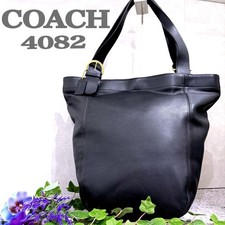 Vintage Coach 4082 Old Coach Tote Bag in Black Leather for sale