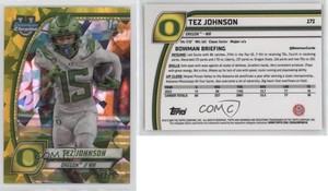 2024 Bowman U Chrome Sapphire Edition Yellow /75 Tez Johnson #171