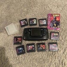 Vintage Sega Game Gear READ description And 9 Games, x men, T2, sonic, roadrash
