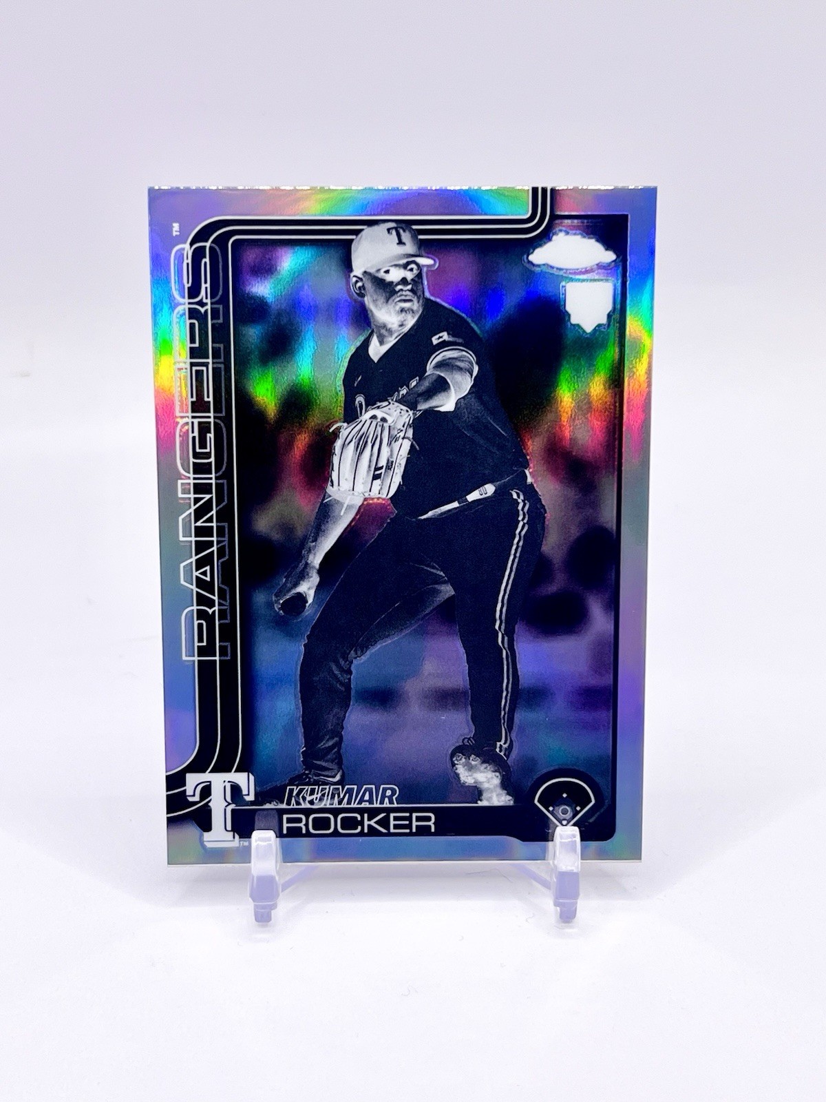 2025 Topps Chrome Kumar Rocker Negative Refractor #73 Texas Rangers