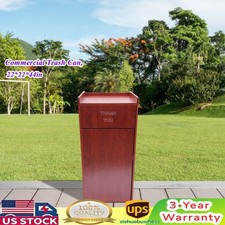   30L Commercial Indoor/Outdoor Trash Can Large Site Lot Garbage Waste Container