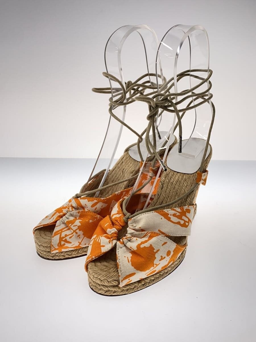 Authentic HERMES D'Orsay Sandal EU 36.0 Orange F/S Used