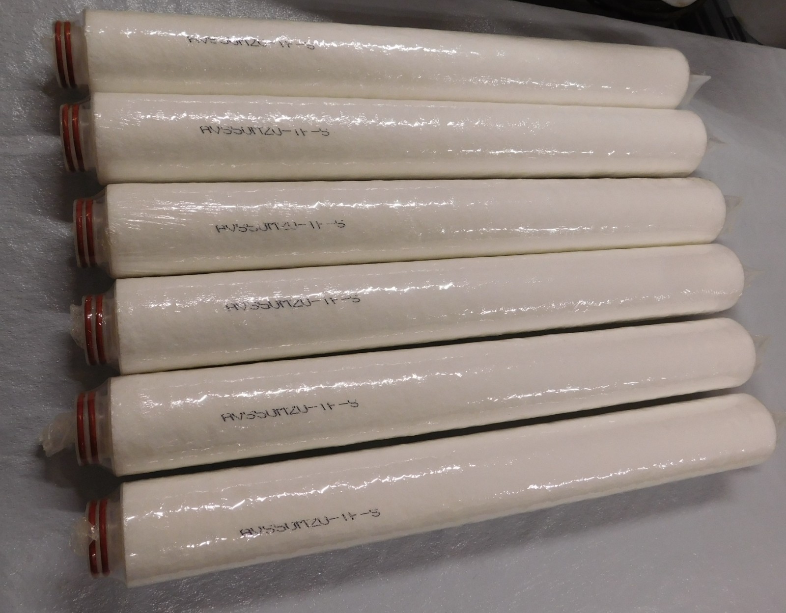 (6) PARKER AVS50M20-TF-S Melt Blown Water Filter Cartridge, 10 gpm, 50 Micron