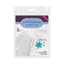 3L Corporation Self-Adhesive Scrapbook Foam Embellishment Shapes, Snowflakes
