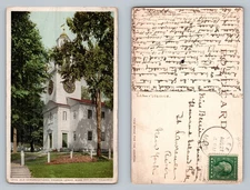 Lenox, MA-Massachusetts, Old Congregational Church Vintage c1911 Postcard