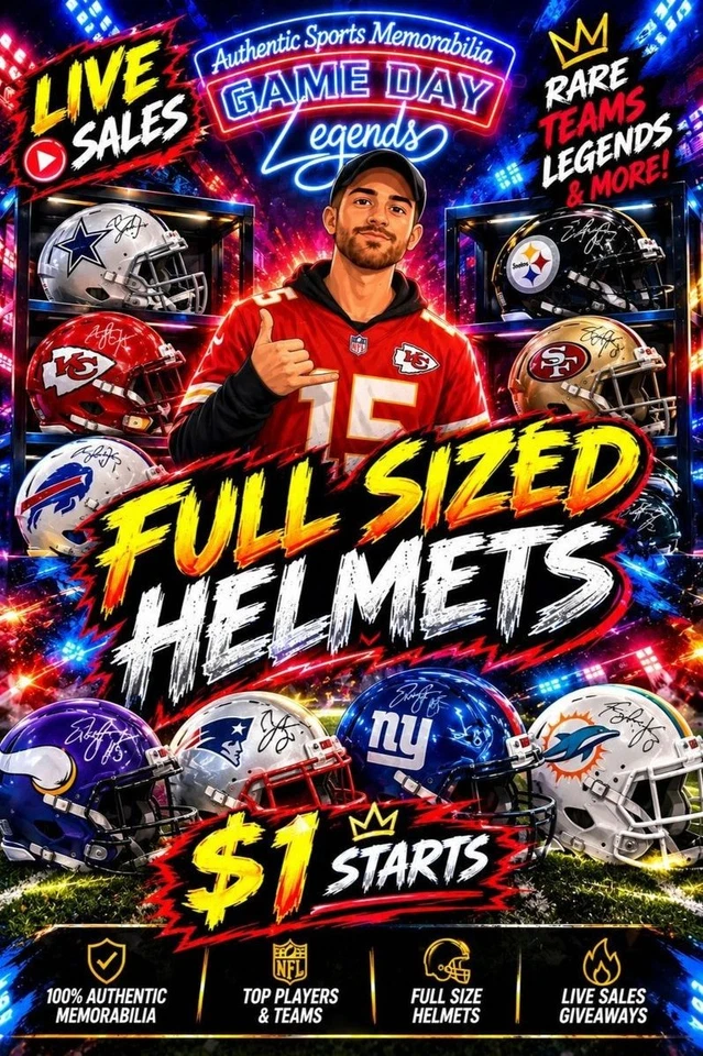 🔥$1 STARTS!!! LOADED FULL SIZE HELMET BREAKS W/CASEY!!