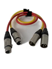 2 Pack - 5 FT Mogami Color Mic Cable / Neutrik Male Female XLR 3 Pole Balanced