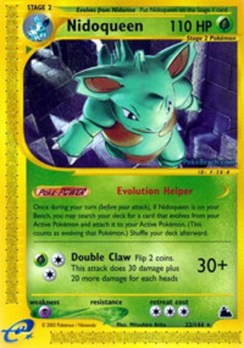 1x Nidoqueen - 22/144 - Rare Moderately Played Pokemon G2 - Skyridge