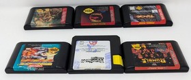Sega Genesis 6 Game Lot - Brutal, Primal Rage, Street Fighter II, WWF, & More!