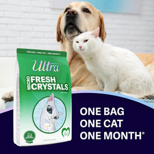 Fresh Scented Micro Crystals Premium Cat Litter - 99.9 Dust Free, Soft on Pa...