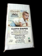 Ruvanti Cloth Diaper Inserts 3 Pack 100 Cotton 23x23 Reusable Flat Fold
