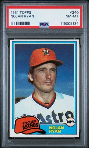 1981 Topps #240 Nolan Ryan PSA 8
