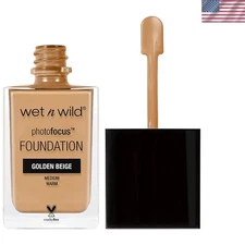 1 oz Golden Beige Skin-Perfecting Foundation for Effortless, Camera-Ready Looks