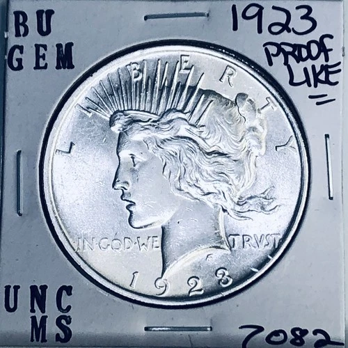 1923 P BU GEM PEACE SILVER DOLLAR UNC MS+++ U.S. MINT RARE COIN 7082