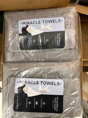 Miracle Made Silver Infused 3-Piece Antibacterial Silver Tech Towel Set in Grey