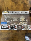 Funko Pop Star Wars 40th Teebo Chief Chirpa Logray Ewok Walmart Exclusive 3-Pack