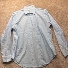 Calvin Klein Mens Fit Performance Non-Iron Dress Shirt Blue Gingham 15.5 32/33