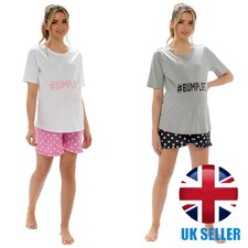 i-Smalls Ladies Maternity Printed #Bumplife Jersey Pyjama Shorts Set