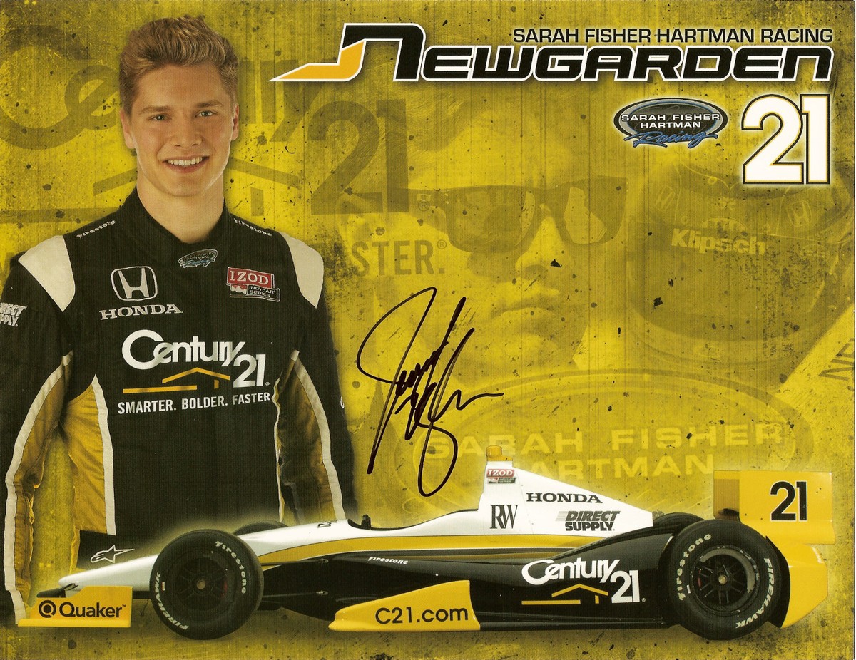 2013 JOSEF NEWGARDEN signed INDIANAPOLIS 500 only HERO PHOTO CARD