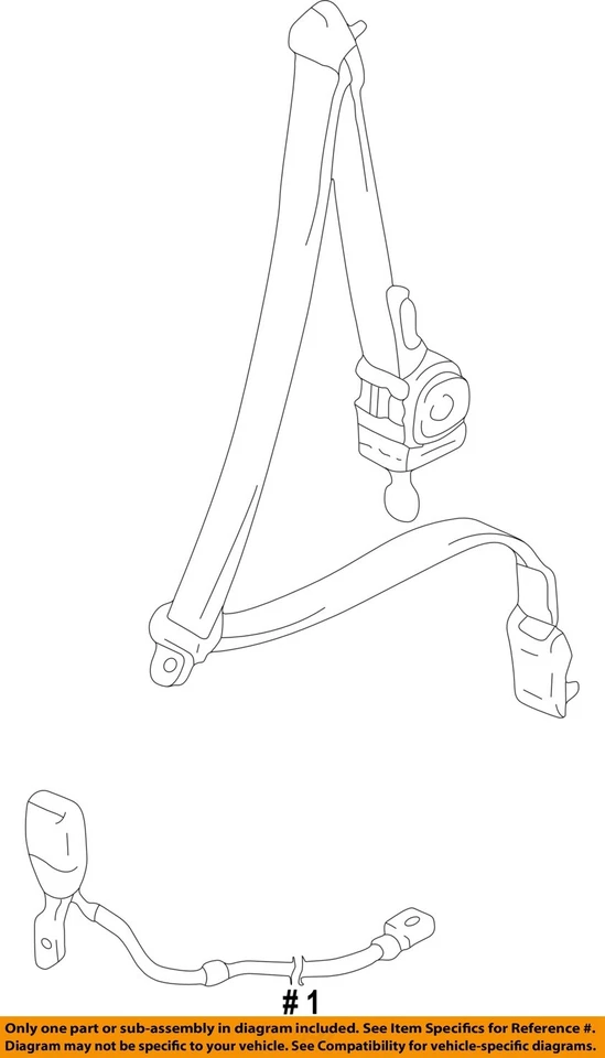 Used Front Right Seat Belt Front fits: 2003 Suzuki Vitara Grand bucket seat pass Foto 4 de 4