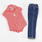 Vintage Barbie Picnic Set #967 Red & White Body Blouse & Jeans 1960 Mattel