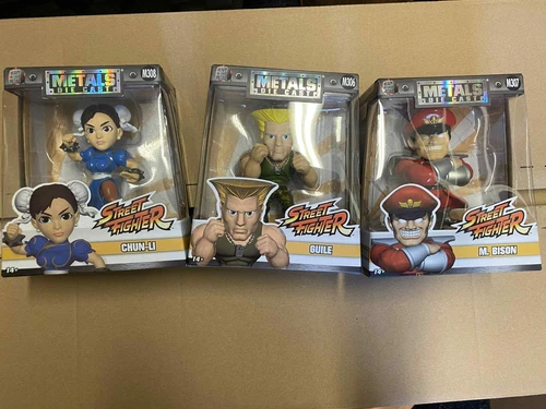 Jada Metals Diecast 4" Tall Figure,M.BISON,Guile,Chun Li - Street Fighter