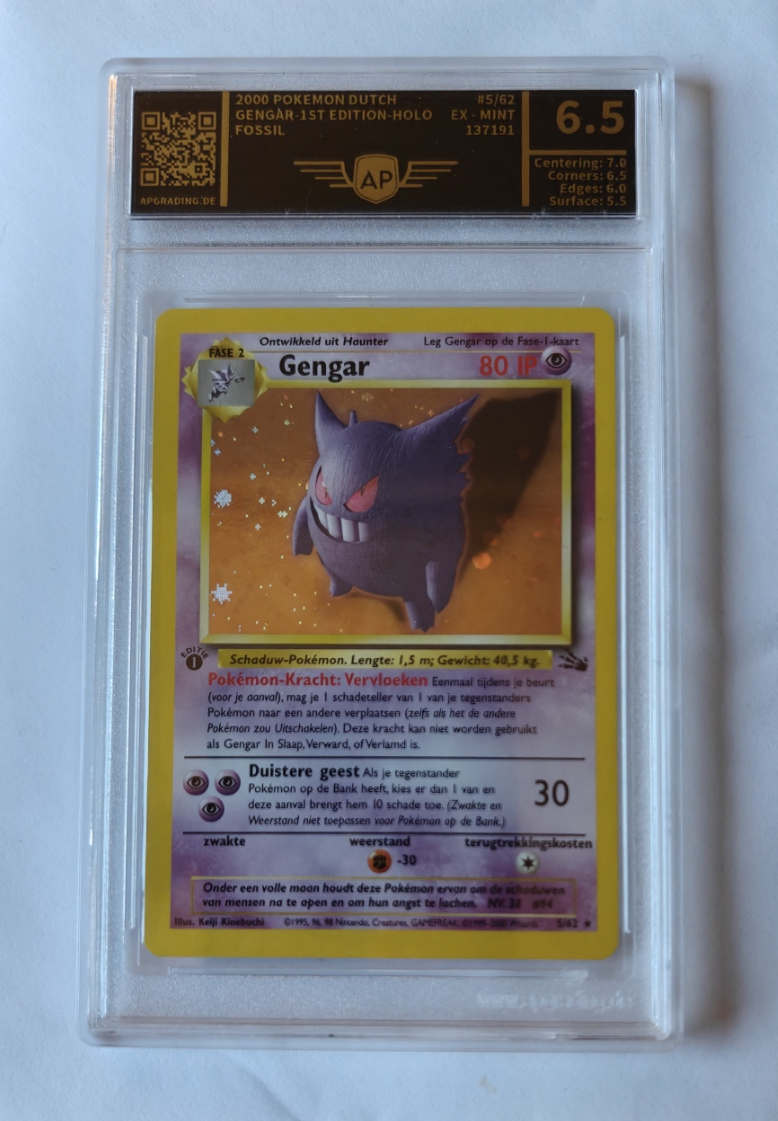 ポケモン - ゲンガー Gengar 1ED 1st Edition 英語版 5/62 Gengar Fossil 1st Edition 5/62 PSA 9 – TBC Games